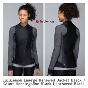 Lululemon Emerge Renewed Jacket
Black / Giant Herringbone Heathered Black